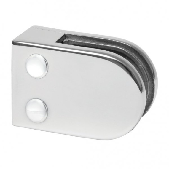 Mirror Polished Glass Clamp with Flat Back