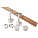Dark Oak Effect Handrail Kit Flat Ends