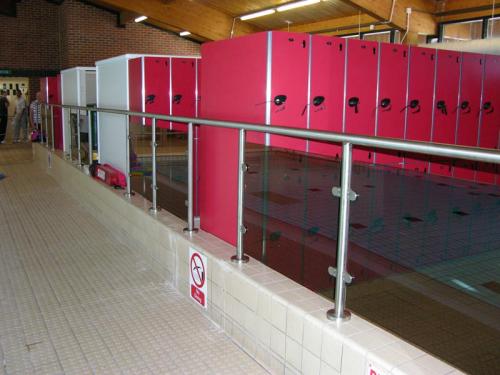 Seagull changing area glass balustrade railing