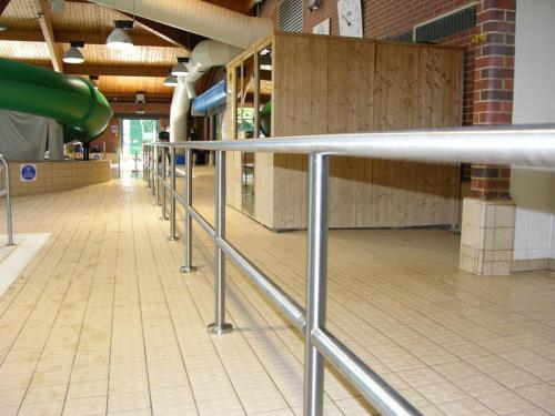 Seagull leisure centre stainless steel handrail barrier